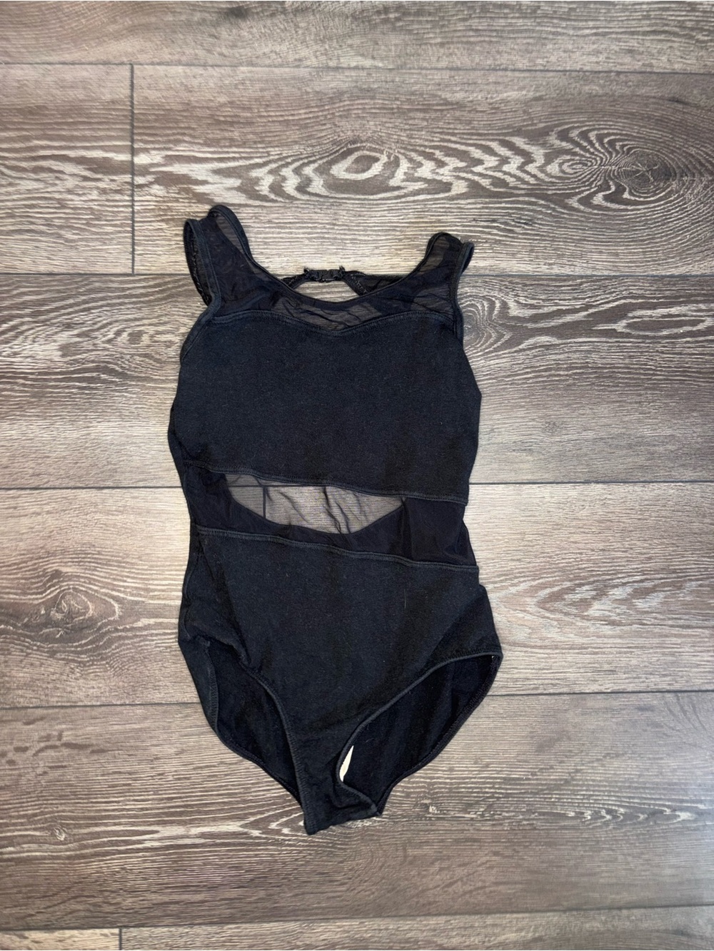 Women’s Medium Dance Favourite Black Mesh Panel Leotard